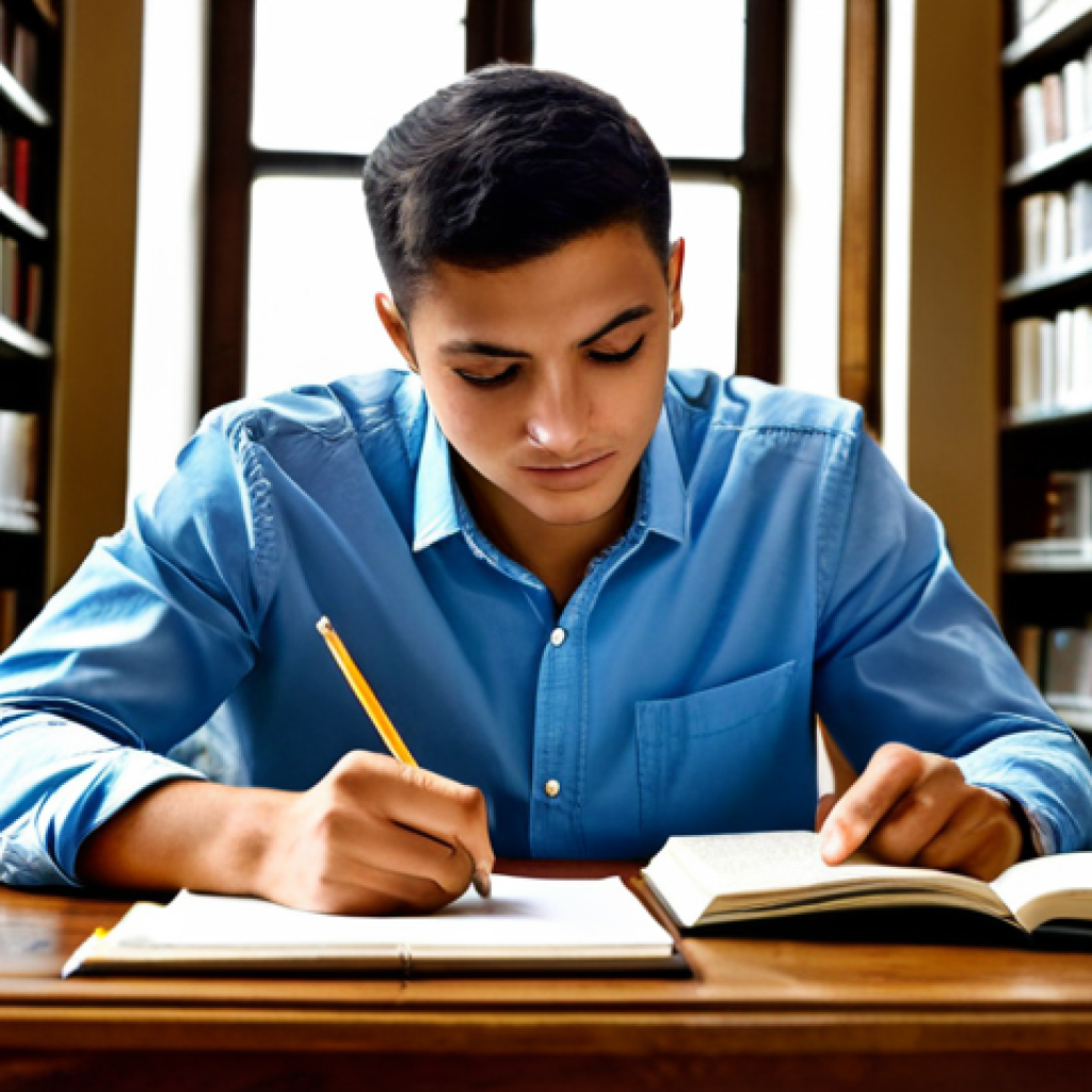**

"A diligent student, fully clothed in casual attire, studying diligently at a wooden desk covered with books and notes in a sunlit Italian library, appropriate content, safe for work, perfect anatomy, correct proportions, well-formed hands, proper finger count, professional study environment, modest clothing, natural pose, high quality, professional photography."

**