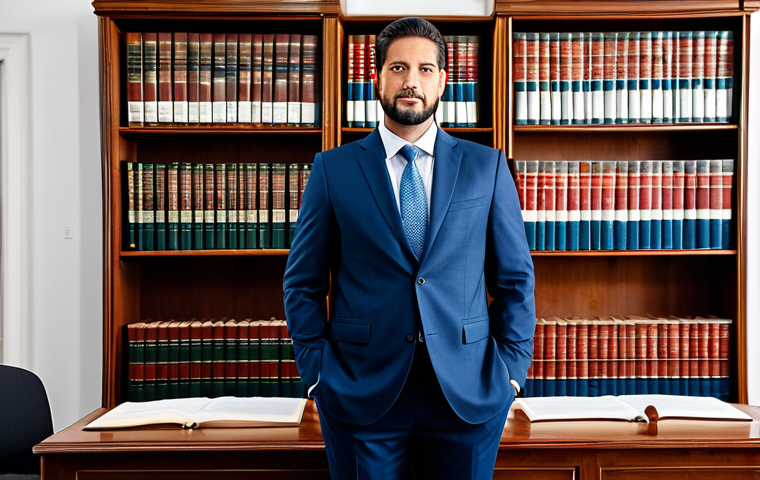 공인중개사 시험 준비 단계별 체크리스트 - Real Estate Law Professional**

A professional lawyer in a modest suit stands in front of a bookcase...