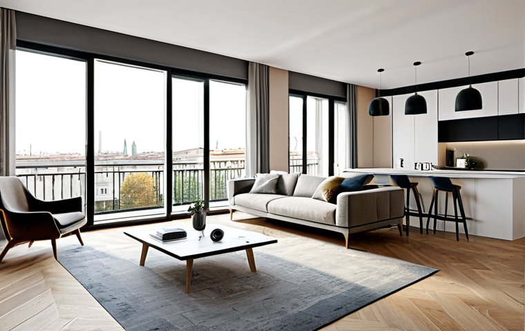 공인중개사 시험 준비에 필요한 금융 지식 - Modern Apartment Interior**

"Bright, airy living room in a modern apartment in Milan, Italy, fully ...