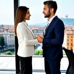 공인중개사와 지역 부동산 시장의 상관 관계 분석 - The Modern Real Estate Agent**

"A stylishly dressed, professional real estate agent in Milan, fully...