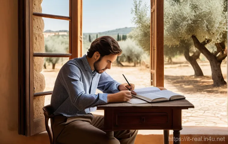 공인중개사 이론 공부 방법 - **A Focused Aspiring Italian Real Estate Agent Studying:** A young Italian adult, in their late 20s,...