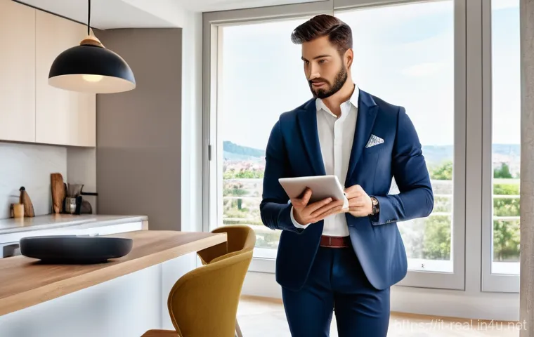 공인중개사 시험 대비 자료 분석과 활용 사례 - **Prompt:** A professionally dressed Italian individual, in their late 20s to early 40s, stands prou...