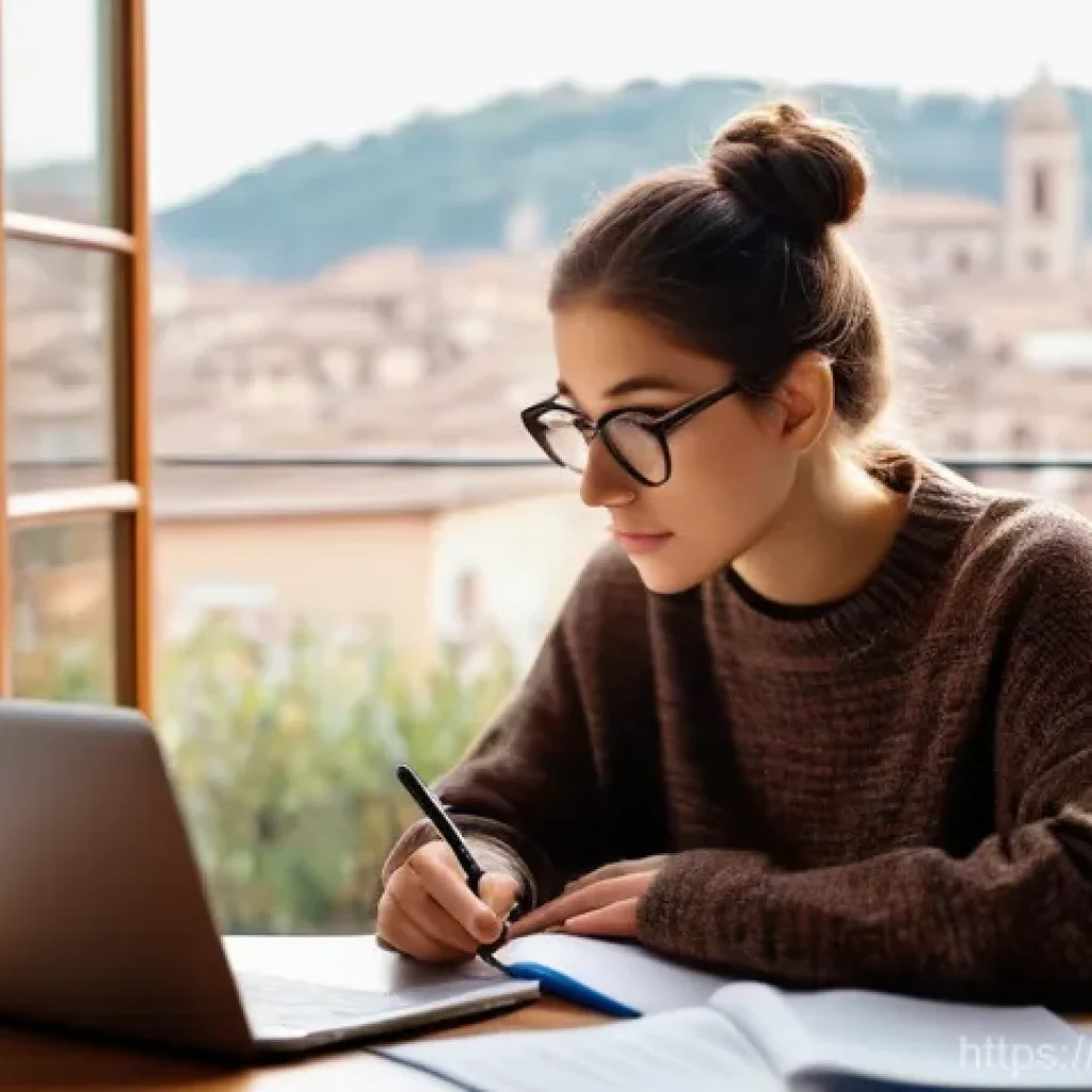 공인중개사 시험 대비 독창적인 학습 전략 연구 - **Prompt 1: Focused Study in a Cozy Italian Home**
    A young Italian woman, in her late 20s, with ...