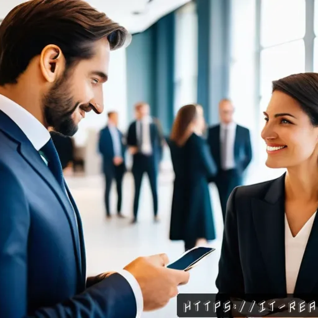 공인중개사 자격증 취득 후 직업 선택에 대한 조언 - A professional real estate agent networking at a local industry event in Milan, Italy. The scene sho...