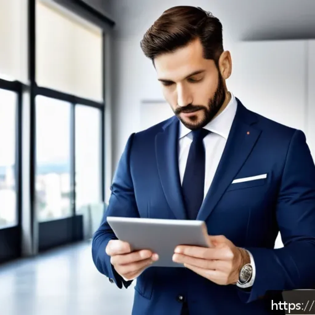 공인중개사 자격증 취득 후 직업 전환 성공 사례 - A professional Italian real estate agent in a modern office setting, dressed in formal business atti...