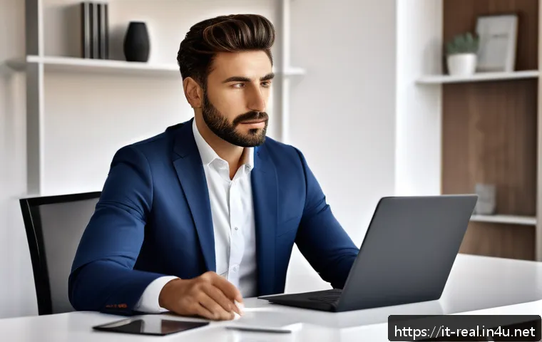 공인중개사 자격증을 활용한 부동산 리서치 - A professional Italian real estate agent updating a sleek, modern digital profile on a laptop, surro...