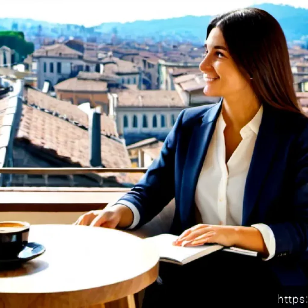 공인중개사 합격 후기 인터뷰 - Photorealistic editorial interview scene in a bright contemporary apartment in Milan, a confident yo...
